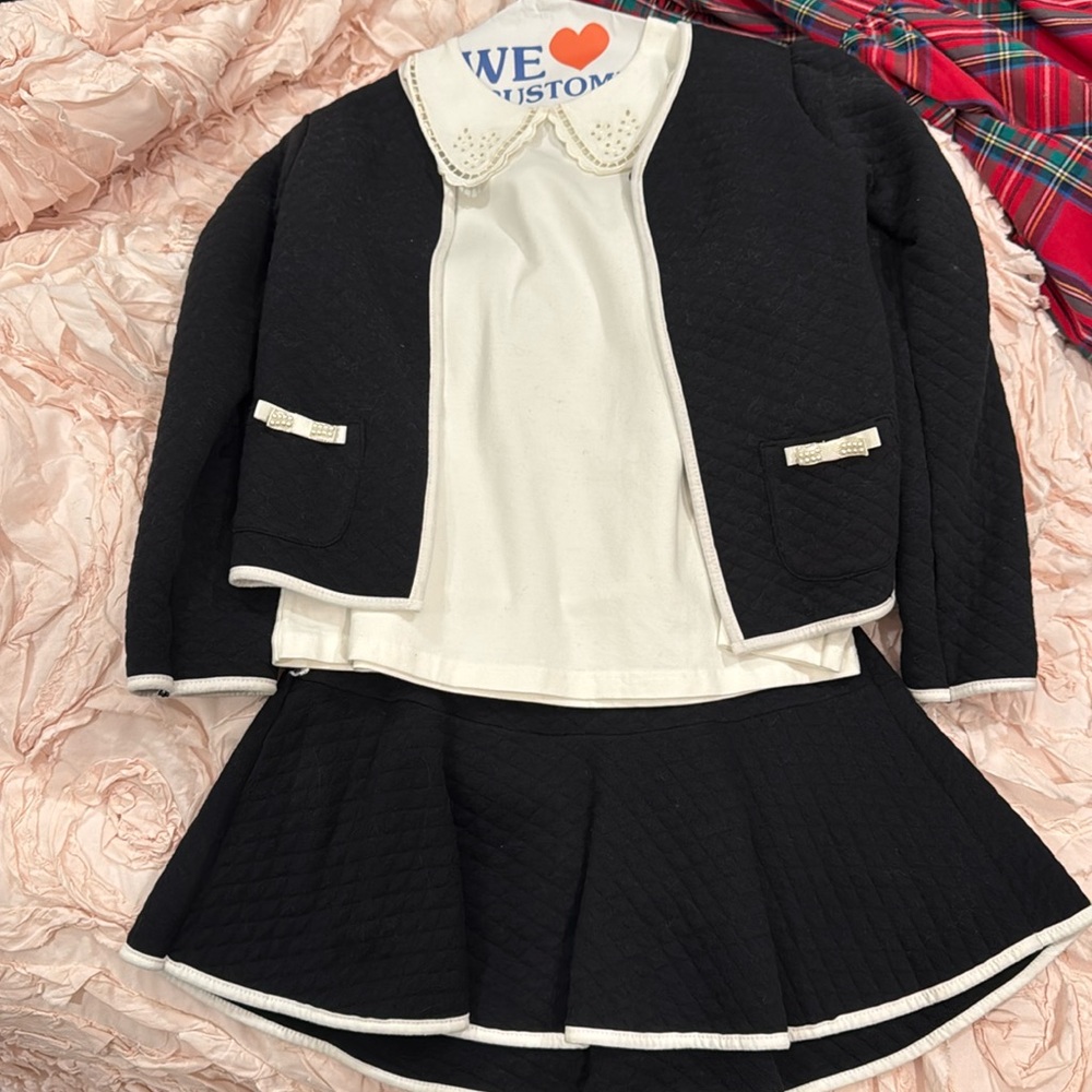 Milon 3pc Girls Skirt, Shirt and Jacket set